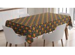 Abakuhaus Tovaglia Floreale, Tonalità Mandarino E Viola, Stampa Personalizzata Con Colori Vivaci Lavabile Impermeabile Non Sbiadisce, 140 X 240 Cm, Senape E Multicolore