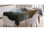 Abakuhaus Tovaglia Island, Nuvoloso Cascata Vulcano, Resistente Allo Sporco Facile Da Pulire Lavabile Stampa Con Colori Chiari Senza Scolorimento, 140 X 240 Cm, Taupe Fawn