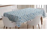 Abakuhaus Tovaglia Orientale, Stile Nostalgico E Floreale, Resistente Allo Sporco Grazie Alla Più Moderna Tecnologia Di Stampa, Lavabile, Colori Chiari, 140 X 200 Cm, Azzurro Cielo E Bianco
