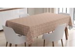Abakuhaus Tovaglia Geometrica, Tribal Tiny Triangles, Stampa Personalizzata Con Colori Vivaci Lavabile Impermeabile Non Sbiadisce, 140 X 200 Cm, Salmone Mandorla Verde