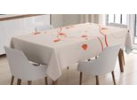 Abakuhaus Tovaglia Autumn Scroll, Vortici Fogliati Pastello, Stampa Personalizzata Con Colori Chiari Lavabile Impermeabile Non Sbiadisce, 140 X 200 Cm, Rosa Cipria Rubino Pallido