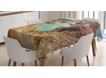 Abakuhaus Tovaglia Island, Stagno In Una Zona Vulcanica, Stampa Personalizzata Colori Chiari Senza Scolorimento Lavabile Per Esterni, 140 X 200 Cm, Fawn Verde Mandorla