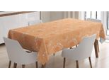 Abakuhaus Tovaglia Boho, Piume Di Elefante, Facile Da Pulire Lavabile Resistente Allo Sporco E Con Colori Chiari Stampa Di Alta Qualità, 140 X 240 Cm, Arancione Chiaro Bianco