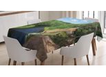 Abakuhaus Tovaglia Paesaggistica, Polomet In Russia, Adatta Per Interni Ed Esterni Lavabile Stampa Colori Chiari Nessuno Scolorimento, 140 X 240 Cm, Verde Felce Azzurro Cielo