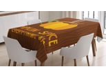 Abakuhaus Tovaglia Con Motivo Zucca, Tazza Da Caffè Con Motivo Accogliente, Impermeabile, Lavabile Con Colori Chiari E Resistenti Allo Sbiadimento, Personalizzata, 140 X 240 Cm, Arancione E Rosso Legno