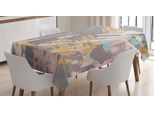 Abakuhaus Tovaglia In Carbone Di Legna, Macchie E Sbavature, Stampa Con Colori Chiari Che Non Sbiadiscono Lavabile Per Uso Interno O Esterno, 140 X 240 Cm, Multicolore