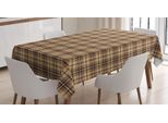 Tovaglia Abakuhaus Brown Plaid, Verticale E Orizzontale, Resistente Allo Sporco, Facile Da Pulire, Lavabile, Stampa Con Colori Chiari Che Non Sbiadiscono, 140 X 240 Cm, Multicolore