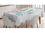 Abakuhaus Citazione Tovaglia, Motivazione Scritta In Corsivo, Stampa Personalizzata Con Colori Chiari Lavabile Impermeabile Non Sbiadisce, 140 X 200 Cm, Multicolore