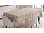 Abakuhaus Tovaglia Etnica, Triangoli BohéMien, Adatta Per Interni Ed Esterni Lavabile Stampa Colori Chiari Nessuno Scolorimento, 140 X 240 Cm, Grigio Giallo Cipria