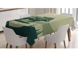 Abakuhaus Tovaglia Finnwal, Cinghiale Selvatico Con Zanne Arte, Resistente Allo Sporco Con Tecnologia Di Stampa All'avanguardia Lavabile Colori Chiari, 140 X 200 Cm, Verde Salvia Verde Cacciatore