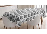 Abakuhaus Tovaglia Astratta, Illustrazioni Fugaci Del Sole, Stampa Personalizzata Con Colori Vivaci, Lavabile, Impermeabile, Non Sbiadisce, 140 X 240 Cm, Grigio Antracite E Bianco