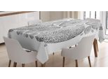 Abakuhaus Tovaglia Jackfruit, Frutta Esotica Matura, Resistente Allo Sporco Con Tecnologia Di Stampa All'avanguardia Lavabile Colori Chiari, 140 X 200 Cm, Grigio Antracite E Bianco