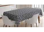 Abakuhaus Tovaglia Grigio Scuro, Ispirata Alle Piume Di Pavone, Facile Da Pulire Grazie Alla Più Moderna Tecnologia Di Stampa, Lavabile E Personalizzata, 140 X 240 Cm, Grigio Scuro E Bianco