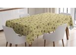 Abakuhaus Tovaglia Floreale, Vista Dall'alto Sui Fiori Che Sbocciano, Stampa Personalizzata Con Colori Vivaci, Lavabile, Resistente All'acqua, Non Sbiadisce, 140 X 240 Cm, Multicolore Verde