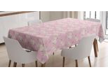 Abakuhaus Tovaglia Con Uccelli, Tucani E Fiori In Stile Vittoriano, Stampa Personalizzata Con Colori Vivaci, Lavabile, Resistente All'acqua, Non Sbiadisce, 140 X 240 Cm, Rosa Pallido Crema