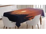 Abakuhaus Tovaglia Da Esterno, Romantico Motivo Tramonto, Adatta Per Interni Ed Esterni, Lavabile, Colori Vivaci, Non Sbiadisce, 140 X 200 Cm, Terra Di Siena Bruciata, Multicolore