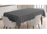 Abakuhaus Tovaglia Astratta, Effetto Illusorio, Adatta Per Interni Ed Esterni, Lavabile, Colori Chiari, Non Sbiadisce, 140 X 240 Cm, Grigio Antracite E Bianco