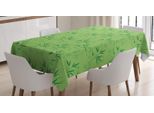 Abakuhaus Tovaglia Stampata In Bambù, Ramo Sottile Monocromatico, Stampa Personalizzata Colori Chiari Senza Scolorimento Lavabile Per Uso Esterno, 140 X 240 Cm, Verde Trifoglio