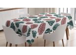 Abakuhaus Tovaglia Botanica, Foglie Di Filodendro Artistiche, Resistente Allo Sporco, Facile Da Pulire, Lavabile, Stampa Con Colori Chiari Che Non Sbiadiscono, 140 X 200 Cm, Verde Cacciatore Salmone