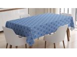 Abakuhaus Tovaglia Floreale, Foglie Di Alloro Blu Pesca, Stampa Personalizzata Colori Chiari Senza Scolorimento Lavabile Per Esterni, 140 X 240 Cm, Ceil Blu Pesca