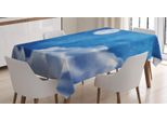 Abakuhaus Tovaglia Moonlight, Fantasia Luna, Stelle E Nuvole, Stampa Personalizzata Con Colori Vivaci, Lavabile, Impermeabile, Non Sbiadisce, 140 X 240 Cm, Bianco E Blu Notte