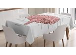Abakuhaus Tovaglia Anatomica, Cervello Umano Educativo, Adatta Per Interni Ed Esterni Lavabile Stampa Chiara Nessuno Scolorimento, 140 X 170 Cm, Rosa Bianco E Rosa Pallido
