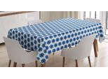 Abakuhaus Tovaglia A Fiori, Fiori Di Anemone Femminile, Facile Da Pulire Lavabile Resistente Allo Sporco E Con Colori Chiari Stampa Di Alta Qualità, 140 X 240 Cm, Blu Mare Grigio Antracite