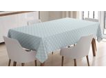 Abakuhaus Tovaglia Astratta, Esagoni Semplici Ripetuti, Stampa Con Colori Chiari Che Non Sbiadiscono, Lavabile Per Interni O Esterni, 140 X 200 Cm, Pale Seafoam E Bianco