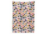 Abakuhaus Tovaglia Colorata, Cuori Divertenti, Fiori, Arte, Stampa Personalizzata Colori Vivaci Senza Scolorimento Lavabile Per Uso Esterno, 140 X 240 Cm, Colori Guscio D'uovo Rosa