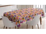 Abakuhaus Tovaglia Floreale, Tema Primaverile Happy Flowers, Impermeabile, Lavabile, Colori Vivaci Che Non Sbiadiscono, Personalizzata, 140 X 240 Cm, Multicolore