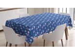 Tovaglia Abakuhaus Con Motivo Floreale, Boccioli Di Tulipani E Gigli, Adatta Per Interni Ed Esterni, Lavabile, Colori Vivaci, Non Sbiadisce, 140 X 200 Cm, Lavanda Azzurro Blu.