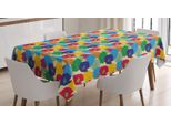 Tovaglia Abakuhaus Con Motivi Floreali, Composizione Ordinata, Facile Da Pulire, Lavabile, Resistente Allo Sporco E Con Colori Vivaci, Stampa Di Alta Qualità, 140 X 240 Cm, Multicolore