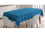Abakuhaus Tovaglia Astratta, Simplistic Dots Rhombuses, Stampa Personalizzata Con Colori Vivaci Lavabile Impermeabile Non Sbiadisce, 140 X 240 Cm, Blu Mare Azzurro Pallido