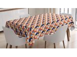 Abakuhaus Tovaglia Astratta, Motivi Vintage Diagonali, Facile Da Pulire, Lavabile, Resistente Allo Sporco E Con Colori Chiari, Stampa Di Alta Qualità, 140 X 240 Cm, Multicolore