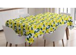 Abakuhaus Tovaglia Floreale, Motivo Floreale Grande E Audace, Stampa Personalizzata Con Colori Vivaci, Lavabile, Resistente All'acqua, Non Sbiadisce, 140 X 200 Cm, Giallo E Verde Acqua Scuro