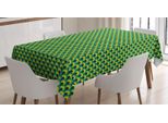 Abakuhaus Tovaglia Gialla E Verde, Semicerchi, Adatta Per Interni Ed Esterni Lavabile Stampa Colori Chiari Nessuno Scolorimento, 140 X 240 Cm, Verde Acqua Multicolore