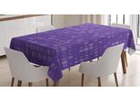 Abakuhaus Tovaglia Astratta, Composizione Quadrati Funky, Resistente Allo Sporco, Facile Da Pulire, Lavabile, Stampa Con Colori Chiari Che Non Sbiadiscono, 140 X 200 Cm, Viola Indaco Scuro