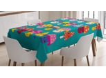 Abakuhaus Tovaglia Con Funghi, Forme E Pois, Adatta Per Interni Ed Esterni Lavabile Stampa Colori Vivaci Nessuno Scolorimento, 140 X 200 Cm, Dunkle Seafoam Multicolore
