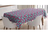 Abakuhaus Tovaglia Fragola, Frutta Moderna Astratta, Stampa Personalizzata Con Colori Vivaci Lavabile Impermeabile Non Sbiadisce, 140 X 240 Cm, Magenta Grigio E Seafoam