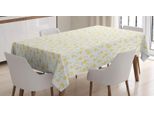 Abakuhaus Tovaglia Floreale, Tulipani Primaverili, Stampa Personalizzata Colori Vivaci Che Non Sbiadiscono Lavabile Per Uso Esterno, 140 X 200 Cm, Giallo Senape E Verde