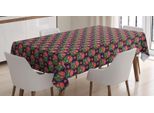 Abakuhaus Tovaglia A Fiori, Motivo Floreale Decorativo, Facile Da Pulire, Lavabile, Resistente Allo Sporco E Con Colori Vivaci, Stampa Di Alta Qualità, 140 X 240 Cm, Viola Scuro E Multicolore