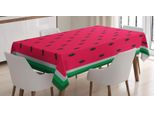 Abakuhaus Tovaglia Con Motivi Frutta, Motivo Fetta Di Anguria, Stampa Con Colori Vivaci Che Non Sbiadiscono, Lavabile Per Uso Interno O Esterno, 140 X 240 Cm, Rosa Verde Felce