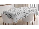 Abakuhaus Tovaglia Marine, Creature Sottomarine Oceanic, Resistente Allo Sporco, Facile Da Pulire, Lavabile, Stampa Con Colori Vivaci Che Non Sbiadiscono, 140 X 200 Cm, Grigio Antracite E Bianco