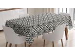 Abakuhaus Tovaglia Astratta, Cerchi Geometrici Astratti, Adatta Per Interni Ed Esterni Lavabile Stampa Colori Chiari Nessuno Sbiadimento, 140 X 240 Cm, Colori Guscio D'uovo Grigio Antracite