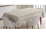 Abakuhaus Tovaglia Etnica, Motivi Folcloristici A Zig Zag, Impermeabile, Lavabile Con Colori Vivaci Che Non Sbiadiscono, Personalizzata, 140 X 200 Cm, Avorio E Multicolore