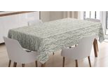 Abakuhaus Tovaglia A Foglie, Rami Con Motivi Fogliari, Stampa Personalizzata Colori Chiari Senza Scolorimento Lavabile Per Esterni, 140 X 240 Cm, Colori Guscio D'uovo Verde Pino Scuro