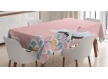 Abakuhaus Tovaglia Giapponese, Cranes Pine Bamboo Plum, Facile Da Pulire, Lavabile, Resistente Allo Sporco E Con Colori Vivaci, Stampa Di Alta Qualità, 140 X 240 Cm, Multicolore