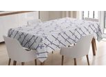 Abakuhaus Tovaglia Stampata In Bambù, Motivo Botanico Asiatico Diagonale, Stampa Personalizzata Con Colori Vivaci, Lavabile, Resistente All'acqua, Non Sbiadisce, 140 X 240 Cm, Bianco Quarzo