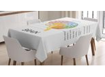 Abakuhaus Tovaglia Anatomica, Parti Del Cervello Umano Scientifico, Stampa Personalizzata, Colori Chiari Senza Scolorimento, Lavabile Per Uso Esterno, 140 X 240 Cm, Bianco E Multicolore