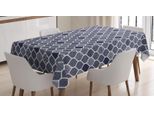 Abakuhaus Tovaglia Astratta, Mix Shapes Serie Vincente, Stampa Con Colori Chiari Che Non Sbiadiscono Lavabile Per Interni O Esterni, 140 X 200 Cm, Indaco E Bianco